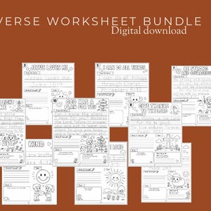 Bible Verse Tracing Worksheets for Kids | Scripture Copywork, Handwriting Practice (PDF)