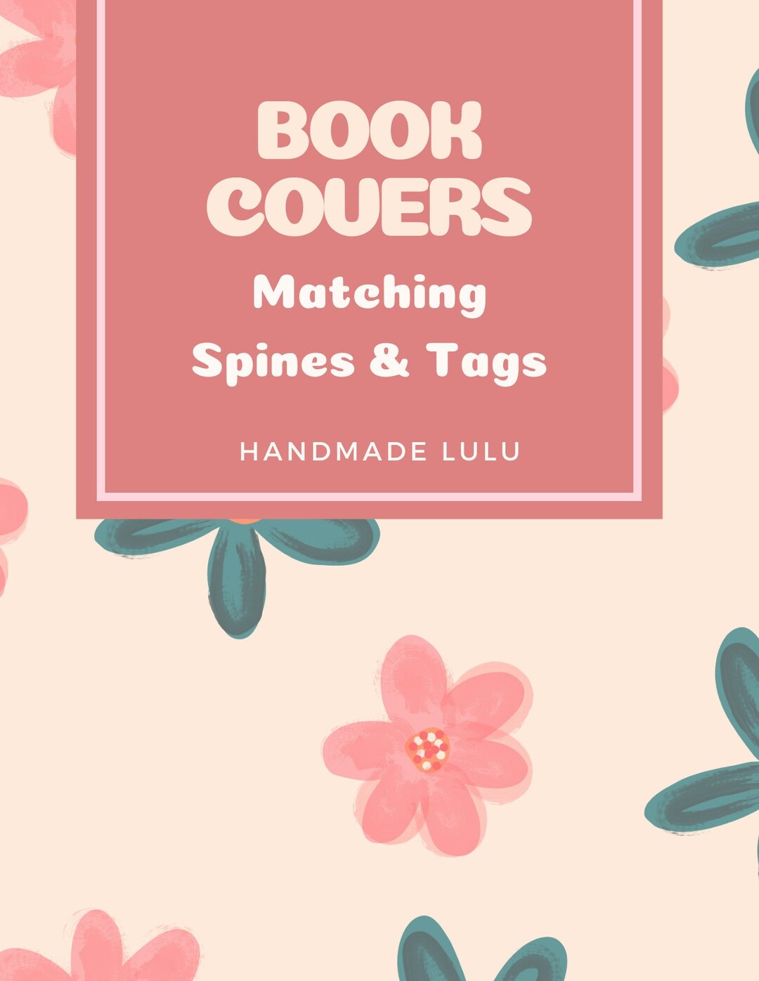 Book Covers Printables Designs - Etsy