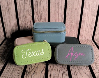 Personalised travel jewellery box | Small | Travel in style | Perfect gift | Self care treat |