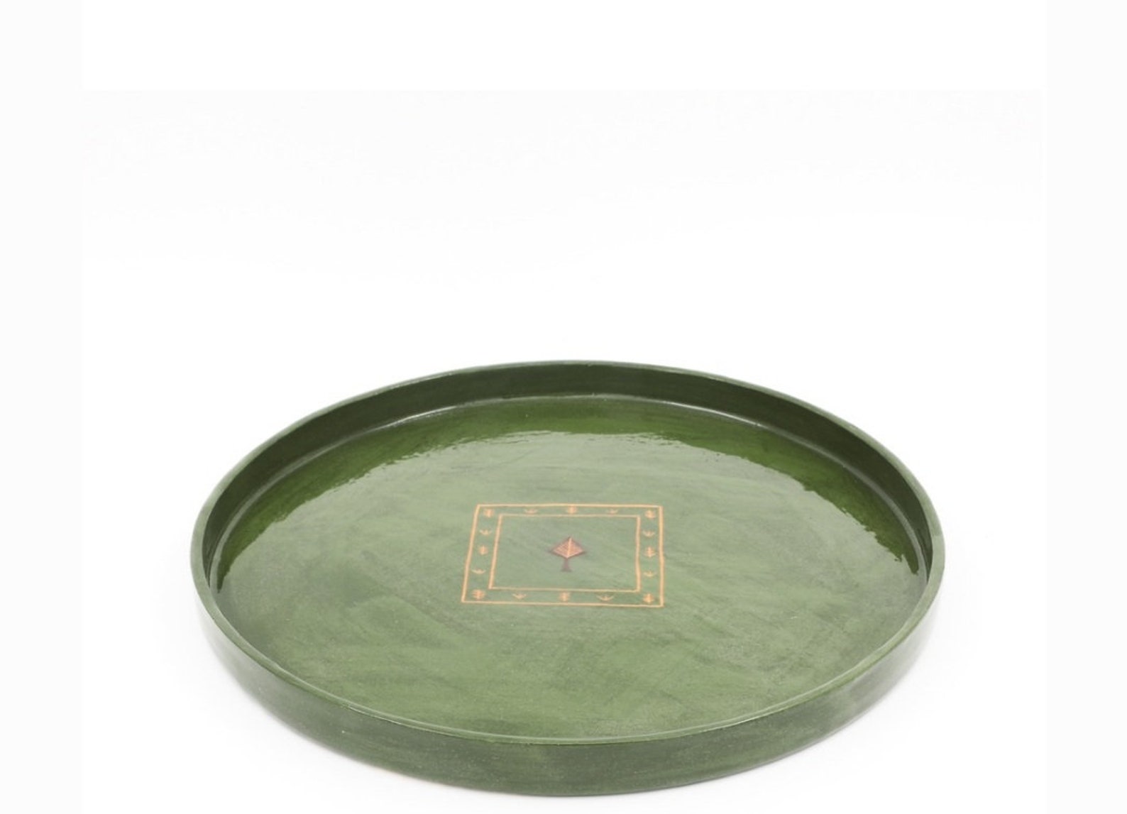 Handgefertigter grüner Keramik Teller Keramikteller | Etsy