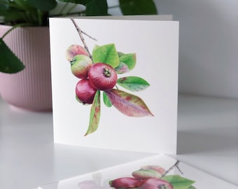 Strawberry Guava - Art Blank Greeting Card. Botanical handmade card, Birthday Card, birthday gift, greeting cards, mothers day, wall art