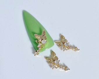 2Pc Nail Charms - Butterfly Trail
