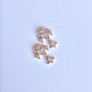 2 Pc Nail Charms - Love Crossed