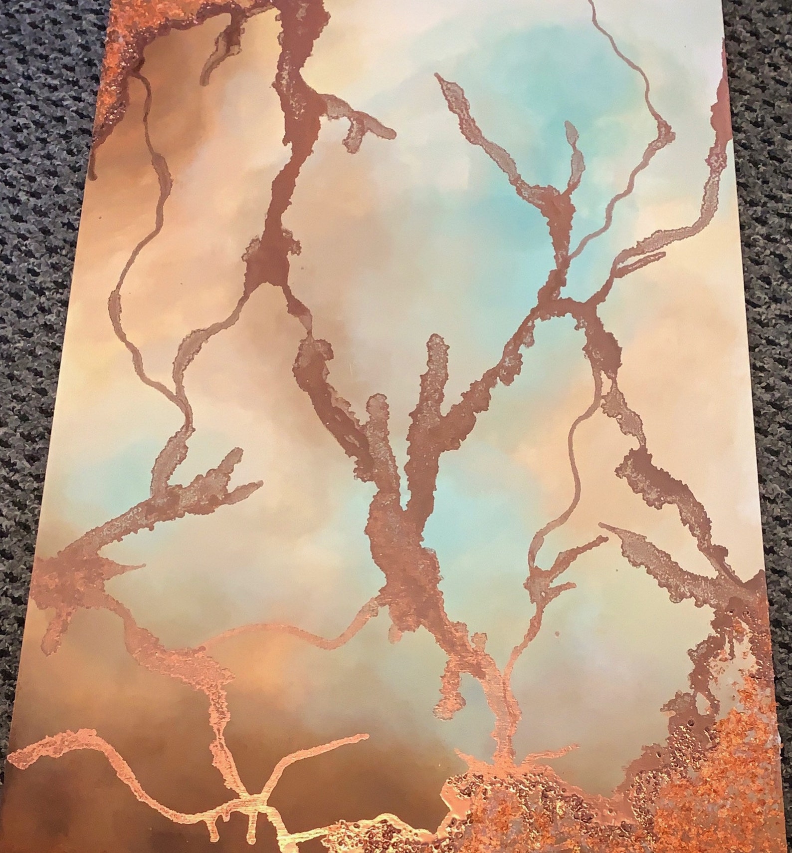 Pintura de efecto de mármol decoración del hogar hecho a Etsy España