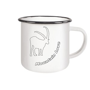 Capricorn / Capricorn Mountain Love - Enamel Mug (Black)