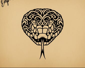 Snake Head Logo | Commercial Use Vector Graphic | Svg Png Dxf Eps Pdf Ai Jpg Format | Sublimation, Laser Engraving, Woodcutting, Crafting