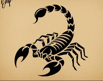 Scorpion | Commercial Use Vector Graphics | Svg, Png, Dxf, Eps, Pdf, Ai, Jpg Formats | Sublimation, Laser, Logo, Shirt, Lightburn, Woodcut