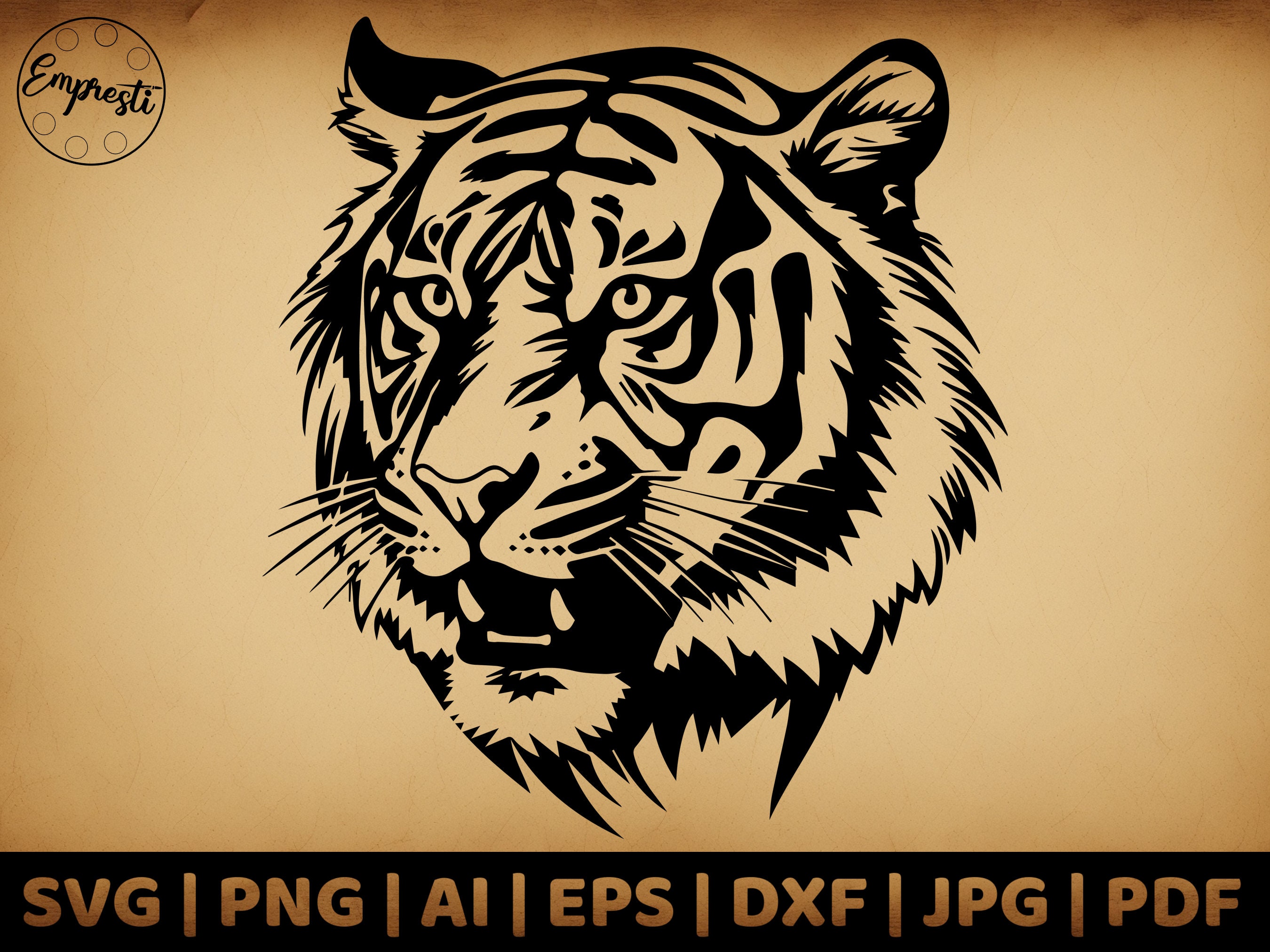 Tiger Svg Bengal Tiger Clipart Tiger Head Logo Tiger PNG - Etsy