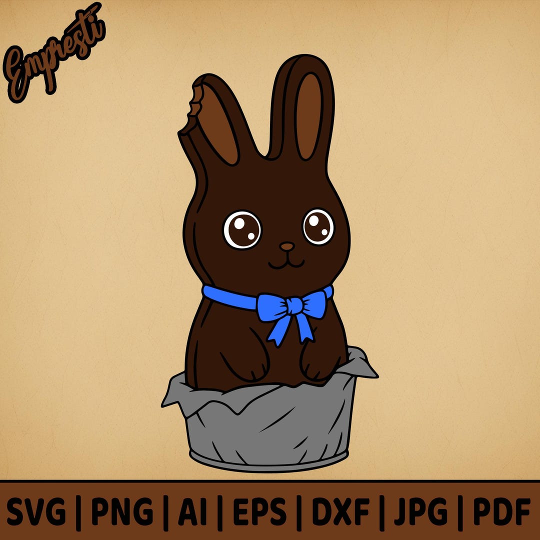 Layered Chocolate Easter Bunny SVG & Line Art | Commercial Use | Svg ...