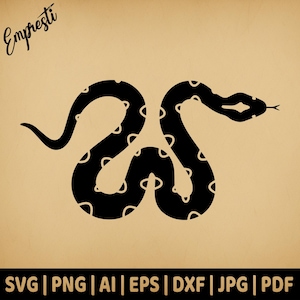 Cobra de cima | Gráfico vetorial de uso comercial | Formato Svg Png Dxf Eps Pdf Ai Jpg | Sublimação, Gravação a laser, Xilogravura, Artesanato
