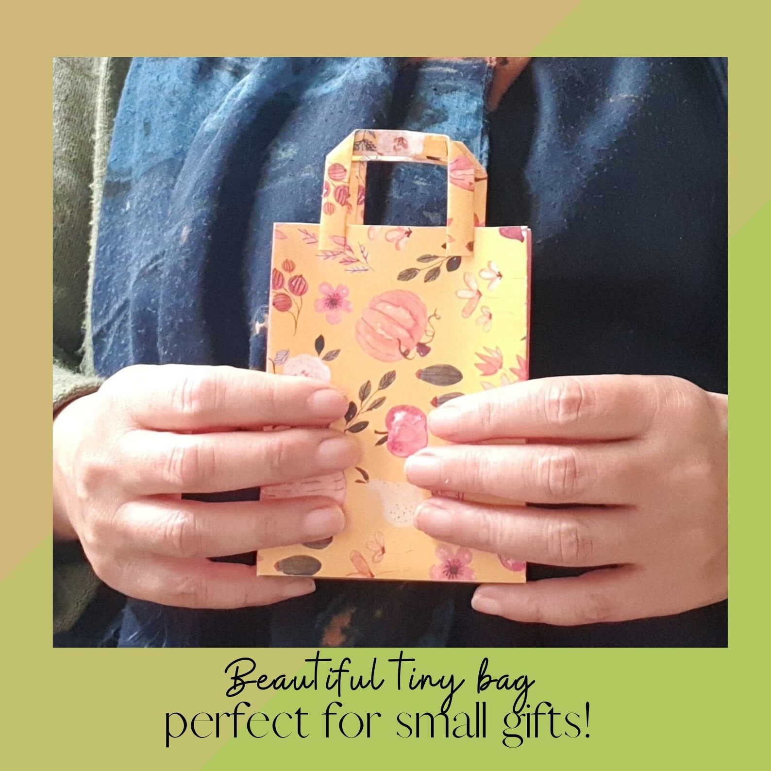 Tiny Paper Gift Bag DIY Printable for Autum Small Gift Bag - Etsy