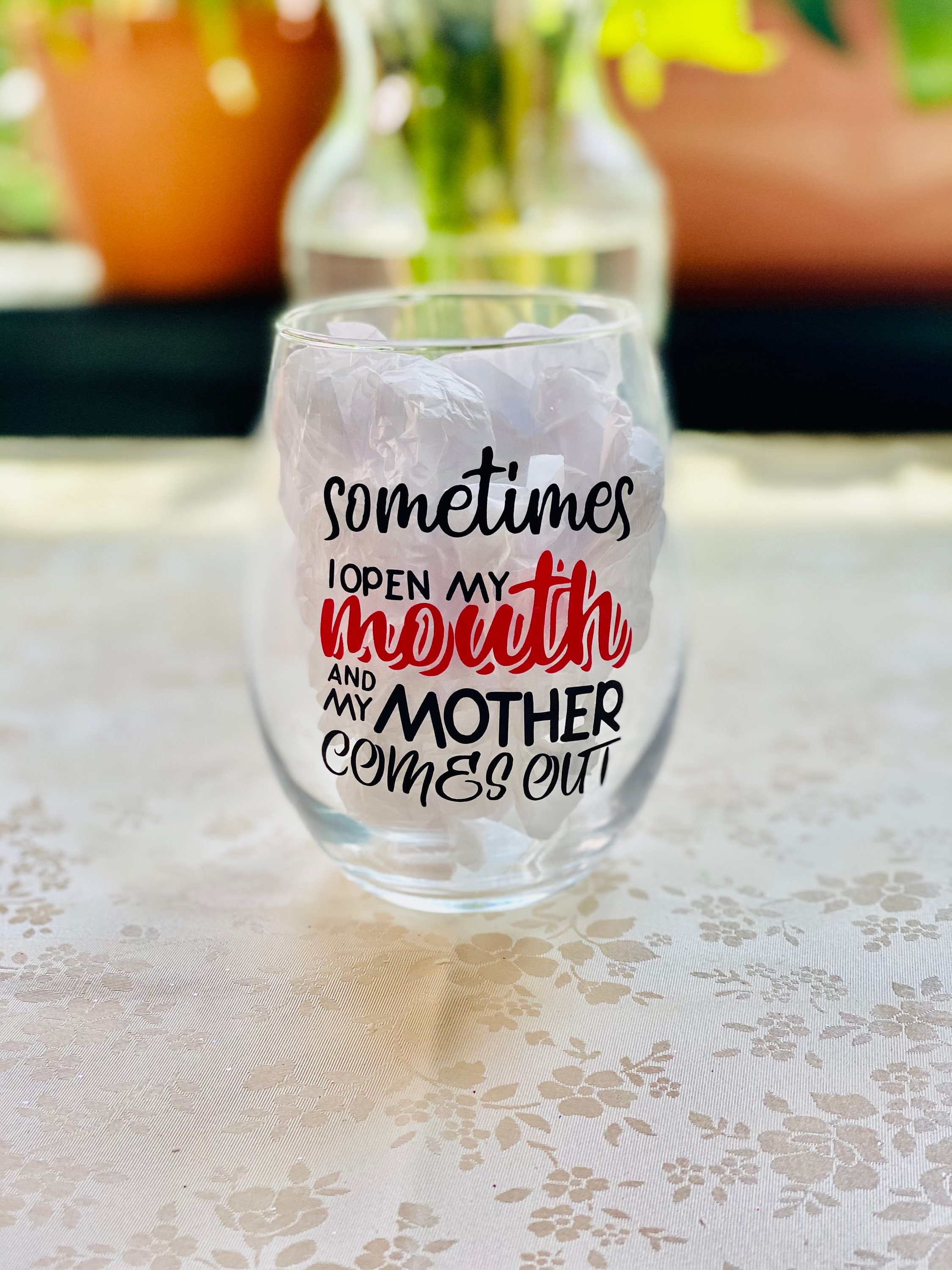 Stem less Wine Glasses decorative Etsy