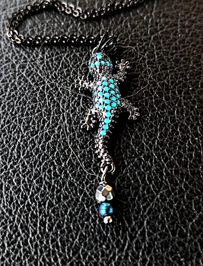 Dainty Gecko Lizard Necklace, Good Luck Necklace Best Friend Gift