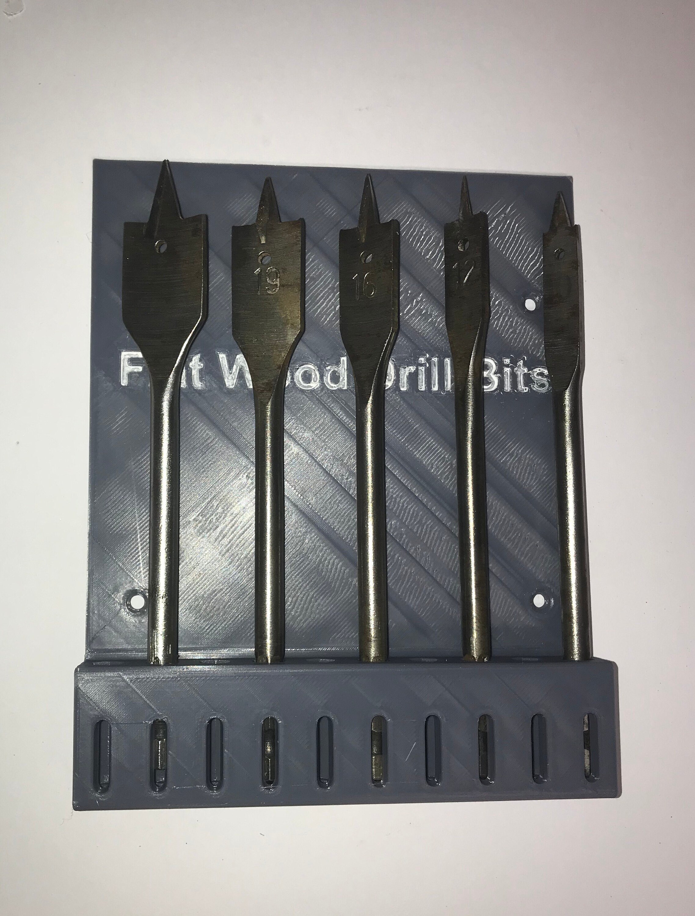 1/4 Shank Flat Spade Wood Drill screwdriver Bit Holder Storage Etsy