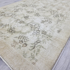 4x6 Neutral Rug, Vintage Beige Rug, Hand Made Cream Rug, Gift Rugs For Home, Eclectic Wool Rug, Antique Wool Rug, Ethnic Rug, Bohemian Decor