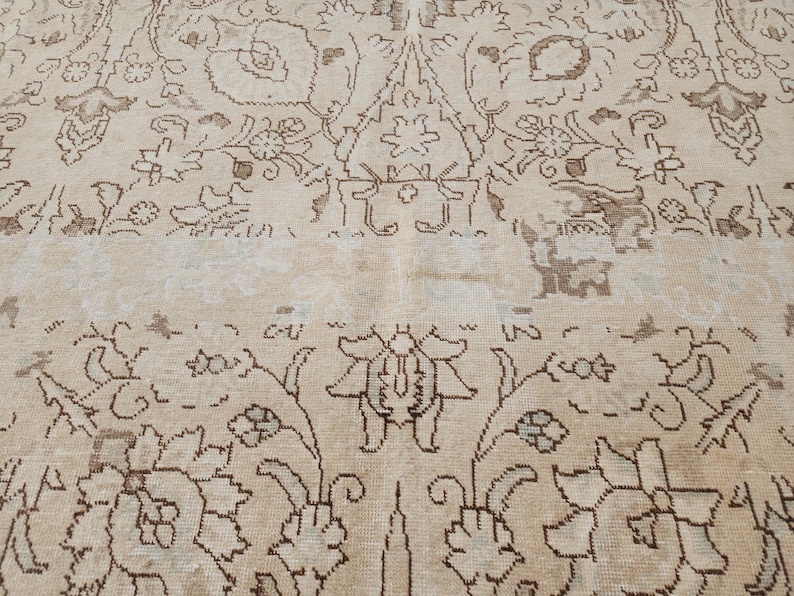 9x12 Turkish Rug, Vintage Rug Brown, Extra Large Rug, Gift Rugs for