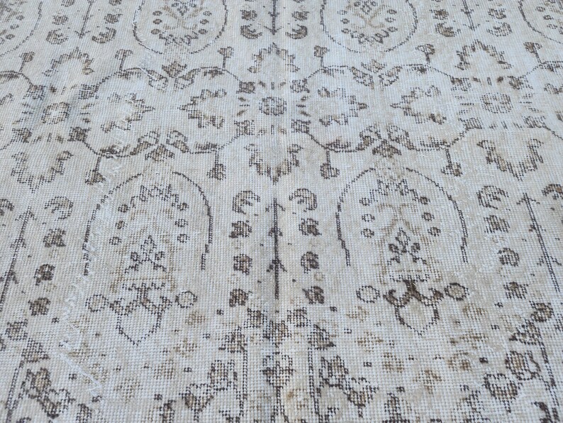 5x9 Neutral Rug, Vintage Rug Brown, Eclectic Rug, Gift Rugs for Living