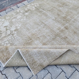 6x10 Oushak Rug, Turkish Rug Beige, Hand Knotted Rug, Gift Rugs For Home, Vintage Rug Large, Living Room Rug, Antique Rug, Decorative Rug