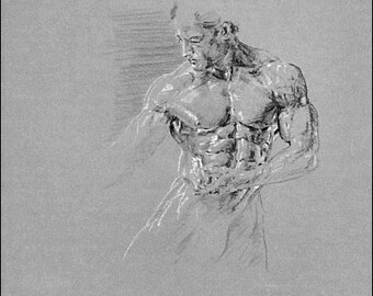 Male Nude Drawing - Etsy