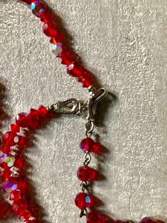 Vintage Swarovski Crystal Red Crystal necklace - image 6
