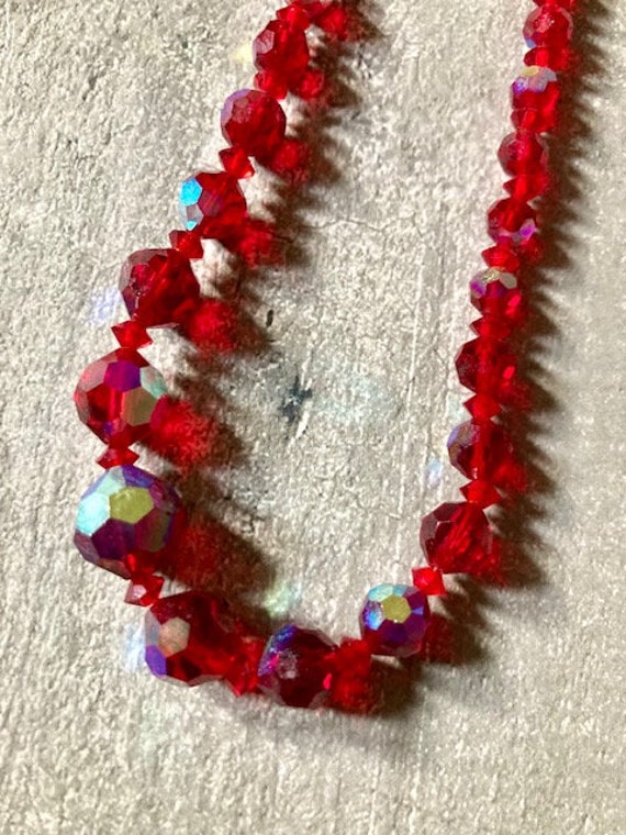 Vintage Swarovski Crystal Red Crystal necklace - image 7