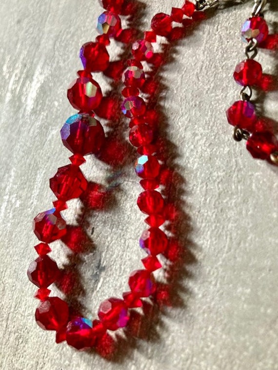 Vintage Swarovski Crystal Red Crystal necklace - image 4