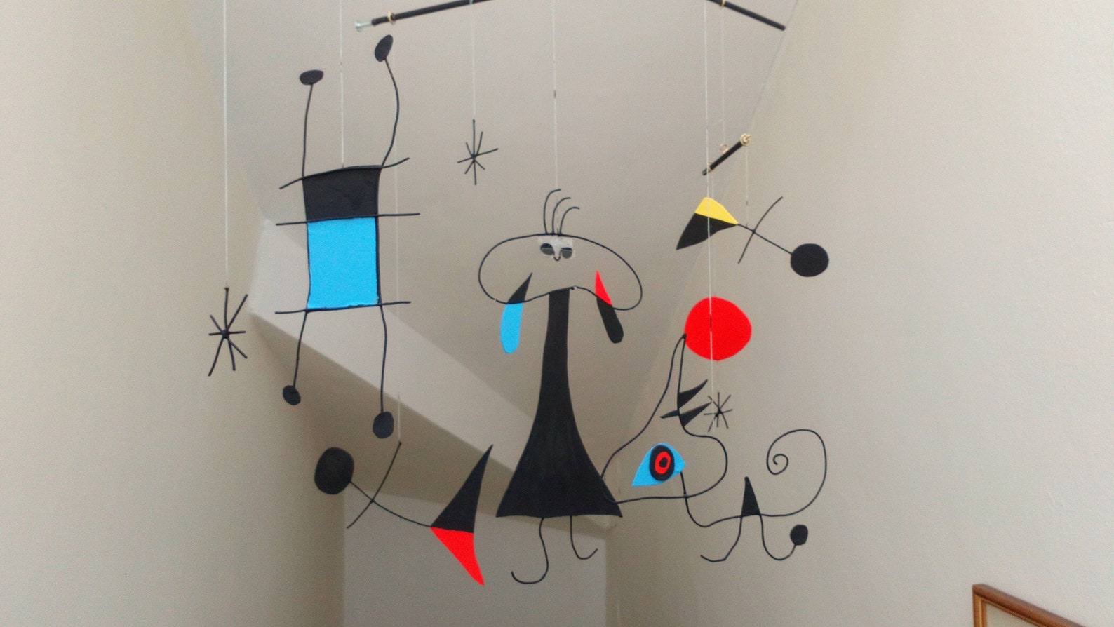 Deconstructed Art Mobile Joan Miro El Sol the Sun Etsy UK