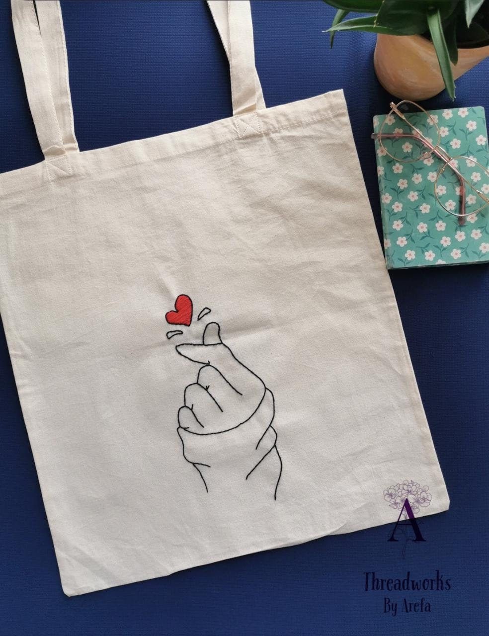 Cotton Canvas DIY tote bags, 2 pcs per set size 30x20x10cm, printed easy  DIY hand embroidery hand bags HP fans gifts Tote bag x 2