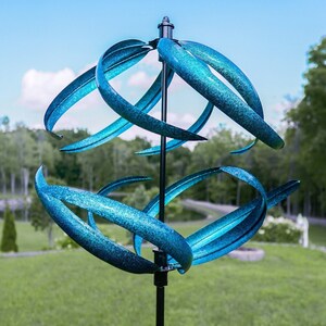 Blue Sphere Kinetic Wind Spinner