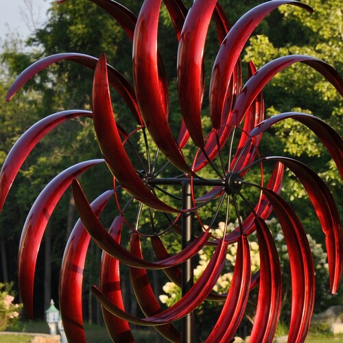 Red Grande Windswept Wind Spinner Etsy