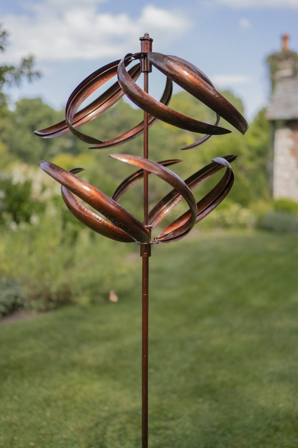  Wind Spinners, Art Decor Brown Abstract Hand Drawn Coffee Cup  Hanging Wind Spinners for Yard and Garden 3D Stainless Steel Metal  Sculptures Crafts Ornaments 8 Inch : Patio, Lawn & Garden