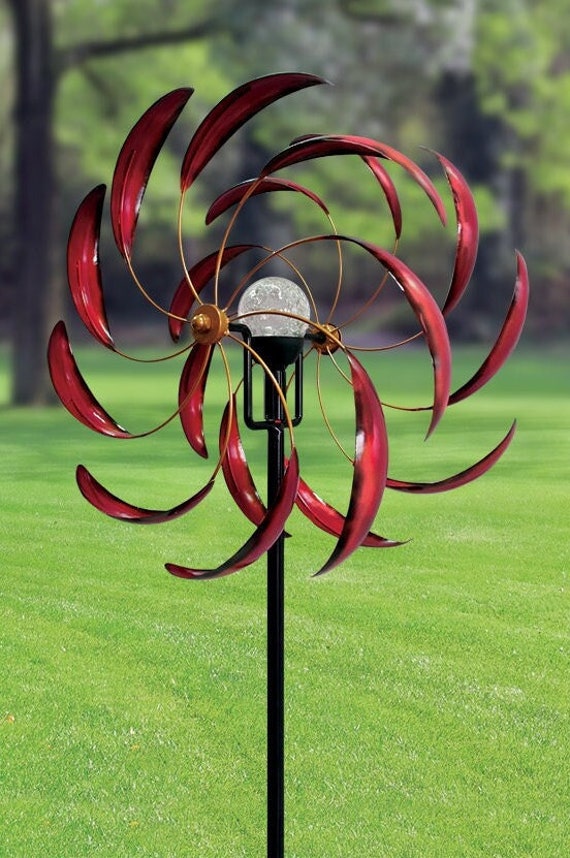Solar Sedona Red Wind Spinner Etsy