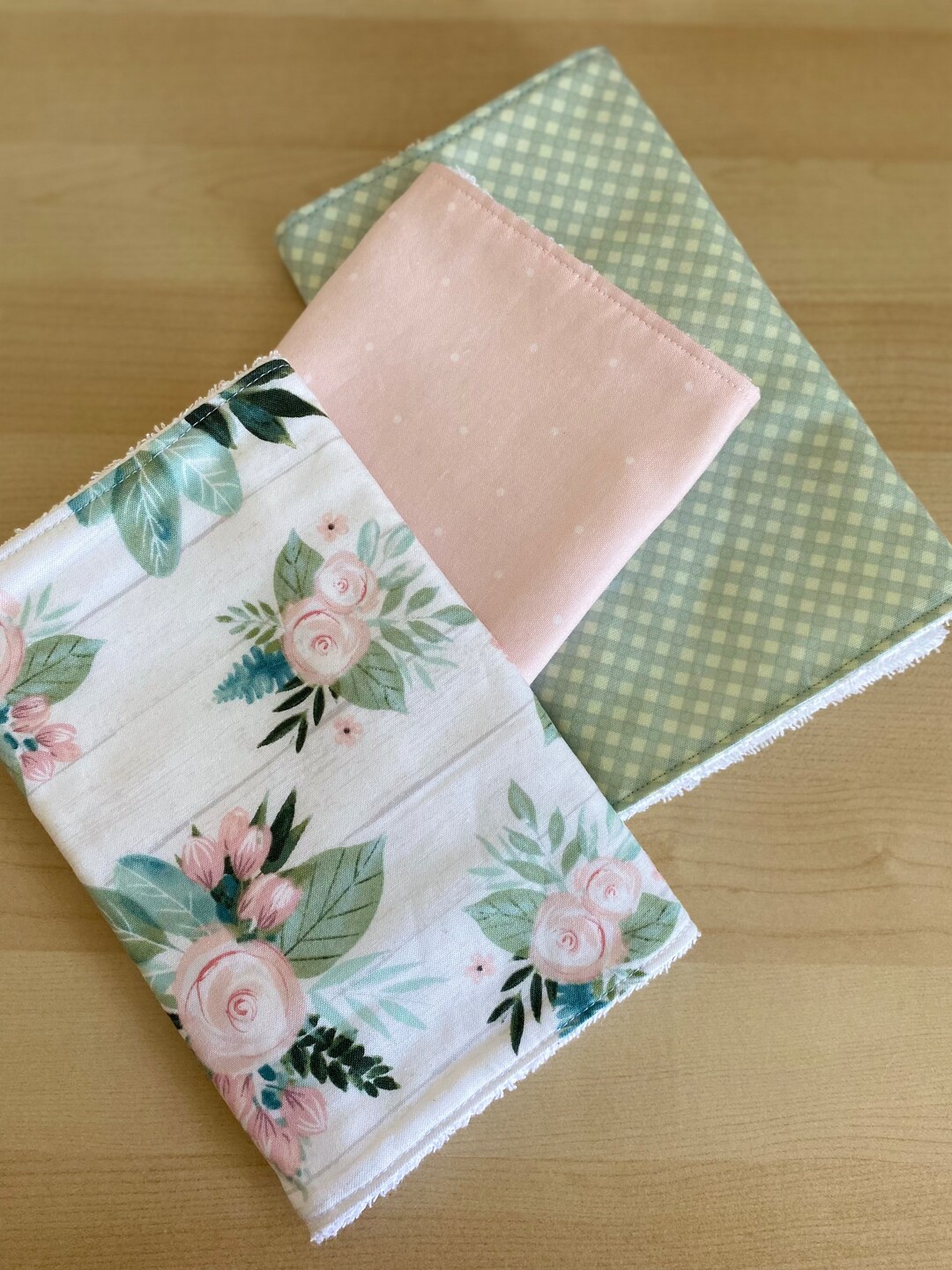 Burp Cloths Handmade Set of 3 Cotton Printterry Cloth Burp Etsy UK