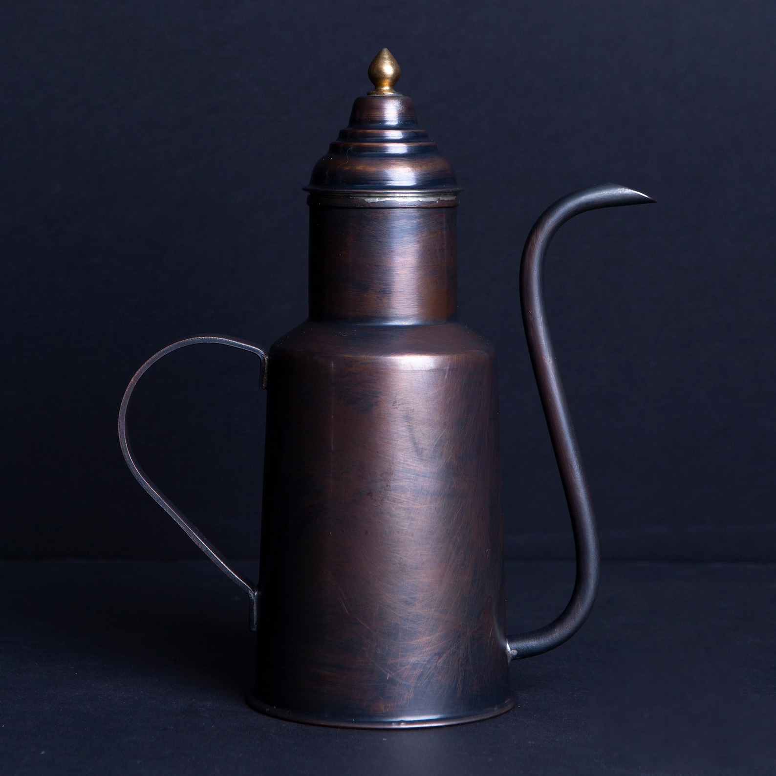 copper olive oil bottle