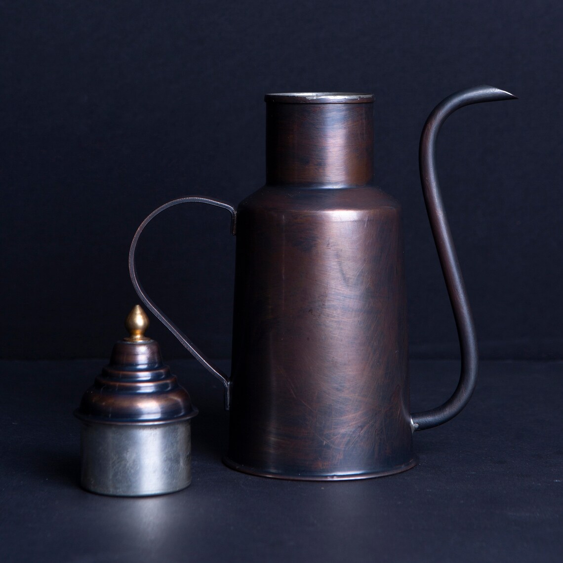 copper olive oil bottle