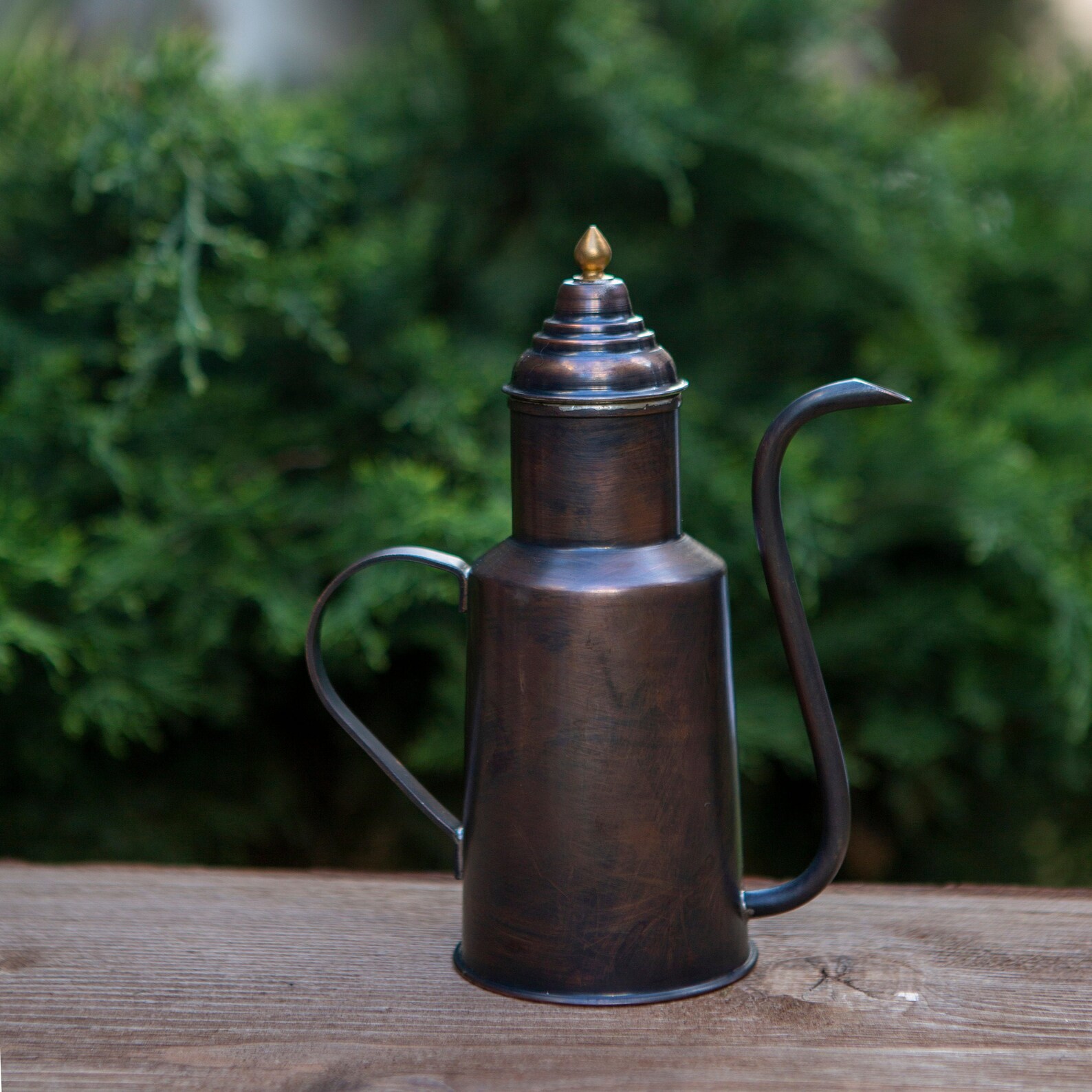 copper olive oil bottle