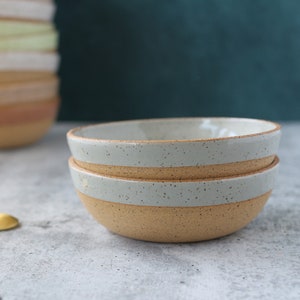 Handmade Ceramic Bowl Speckled snack bowl Steel