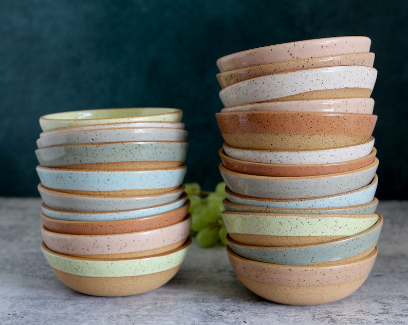 Handmade Ceramic Bowl Speckled snack bowl image 1