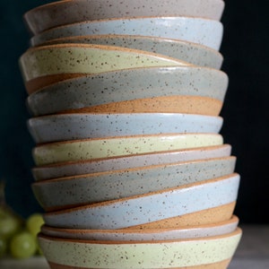 Handmade Ceramic Bowl Speckled snack bowl image 2