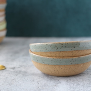Handmade Ceramic Bowl Speckled snack bowl Storm