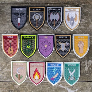 Collection de patchs de classe D&D
