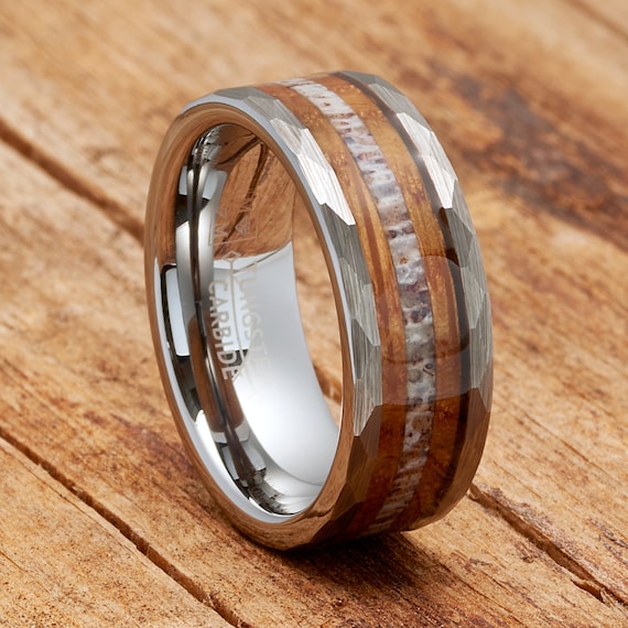Wood Inlay Kays Tungsten Wedding Bands Men's Tungsten Carbide
