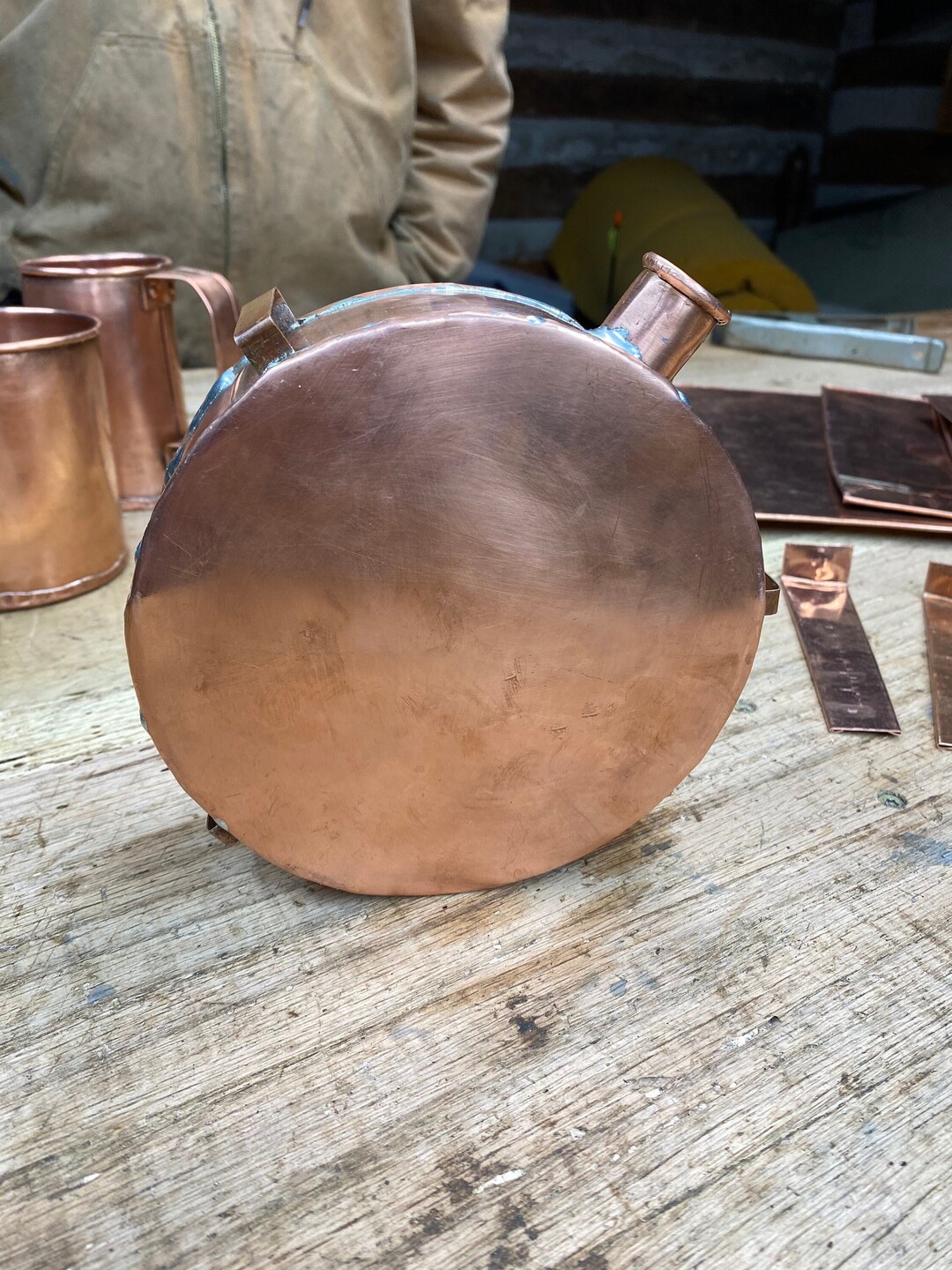 6in Copper Canteen Handmade Copper Cup Leadfree Cup Etsy