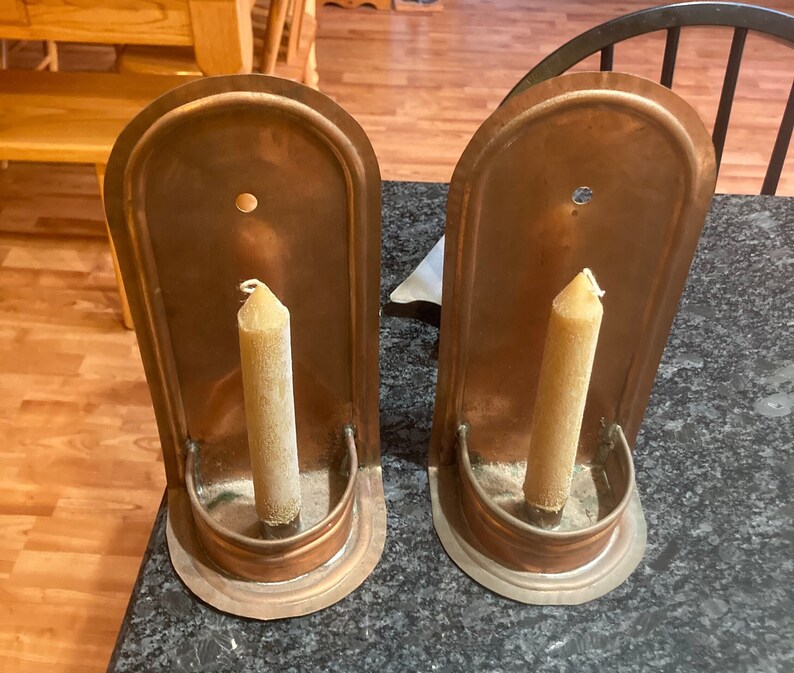 PAIR of Colonial Sconce Candle Holder Handmade Home Goods Birthday Gift