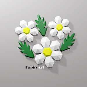Camomilla, Camomilla, Margherita, Arredamento per la casa, Fiori sul muro, flover 3D, Modello Camomila, Arredamento da parete