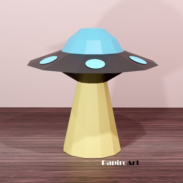 Flying saucer, Ufo paper, Papercraft UFO, 3D fluing saucer