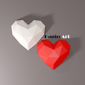 Cuore, PDF, SVG, cuore da parete 3D, 2 dimensioni, cuore per regalo, cuore di carta