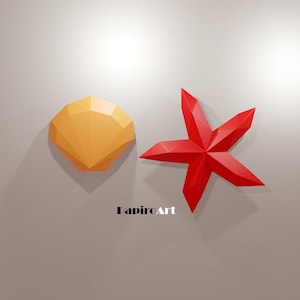 Starfish, Seashell, Ring on the wall, 3D, home decor, DIY