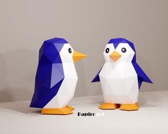 CUTE Penguin, Papercraft Penguin, 3D  animal, home decor, DIY  Penguin, Paper, Penguin