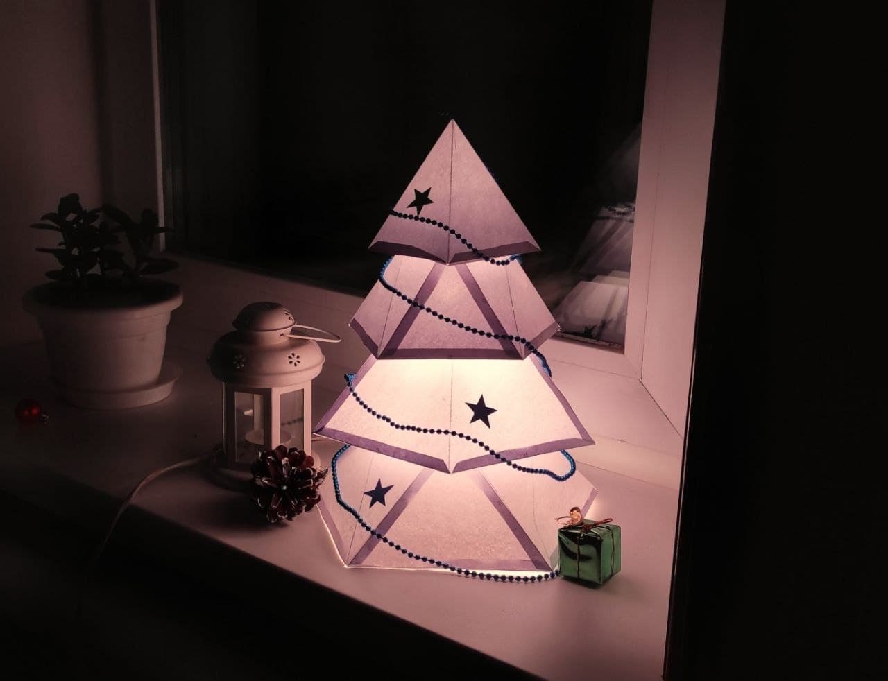 Papercraft Christmas Tree Tree for a Gift New Year Gift Etsy